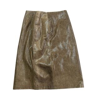 Vintage Spenser Jeremy 100% Leather A-Line Women's Pencil Skirt Size 4 80s 90s